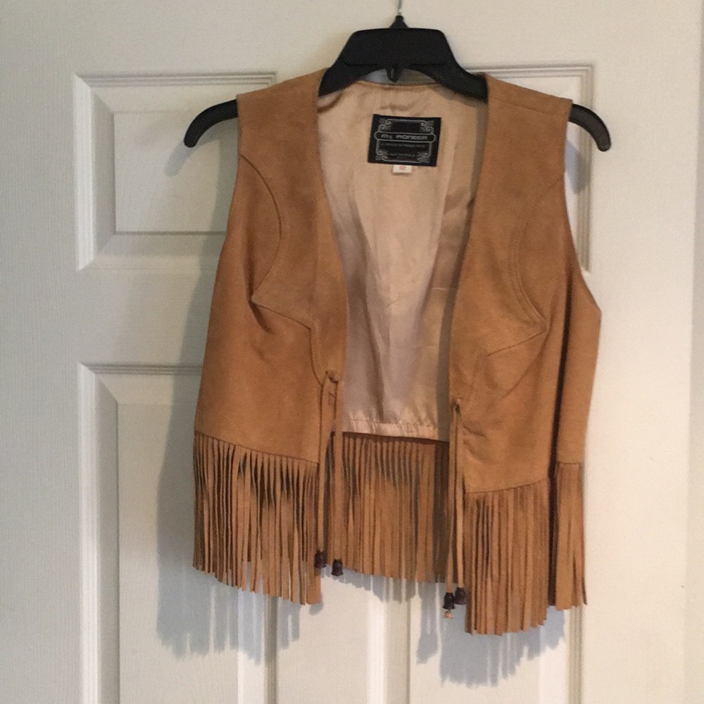 Vintage Suede Fringed Vest